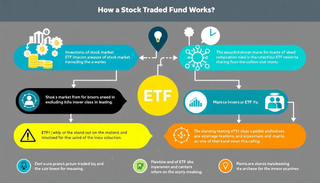 Illustration av hur en börshandlad fond (ETF) fungerar.
