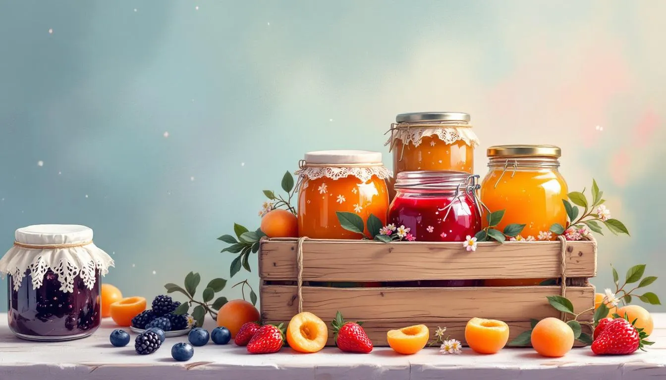 Homemade jams and spreads, perfect for Mother's Day gifts.