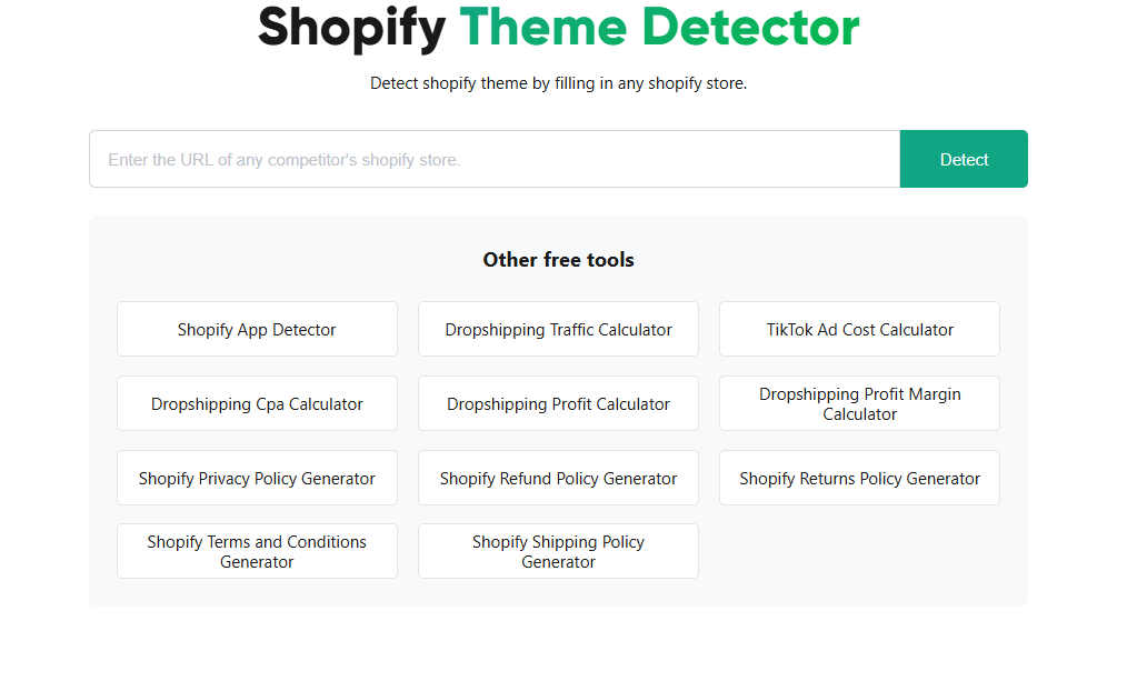 shopify theme detector