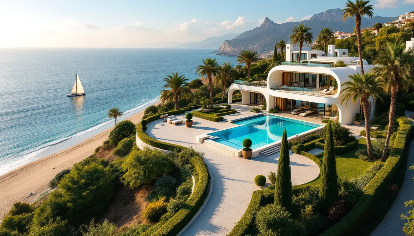A beautiful luxury villa in Marbella, showcasing the stunning architecture and surroundings, ideal for those looking to buy villa in Marbella.