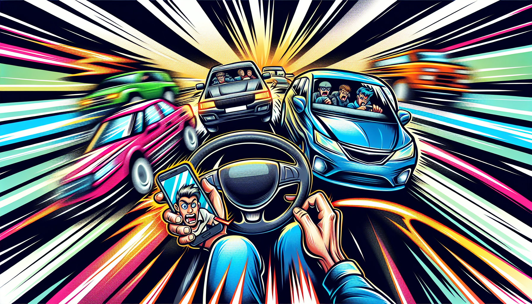 An illustration depicting common situations that lead to careless driving charges.