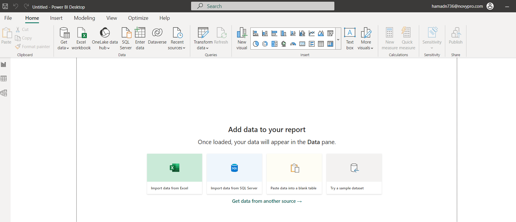 Open Power BI service in BI Desktop to access Power Query and support connecting