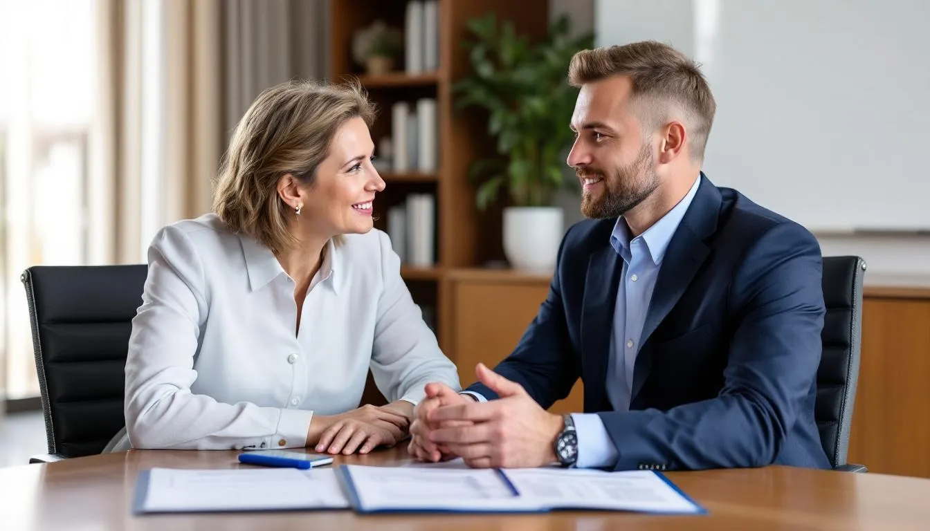 Andrew Gilliland, a Riverside County estate planning attorney, consulting with a client.