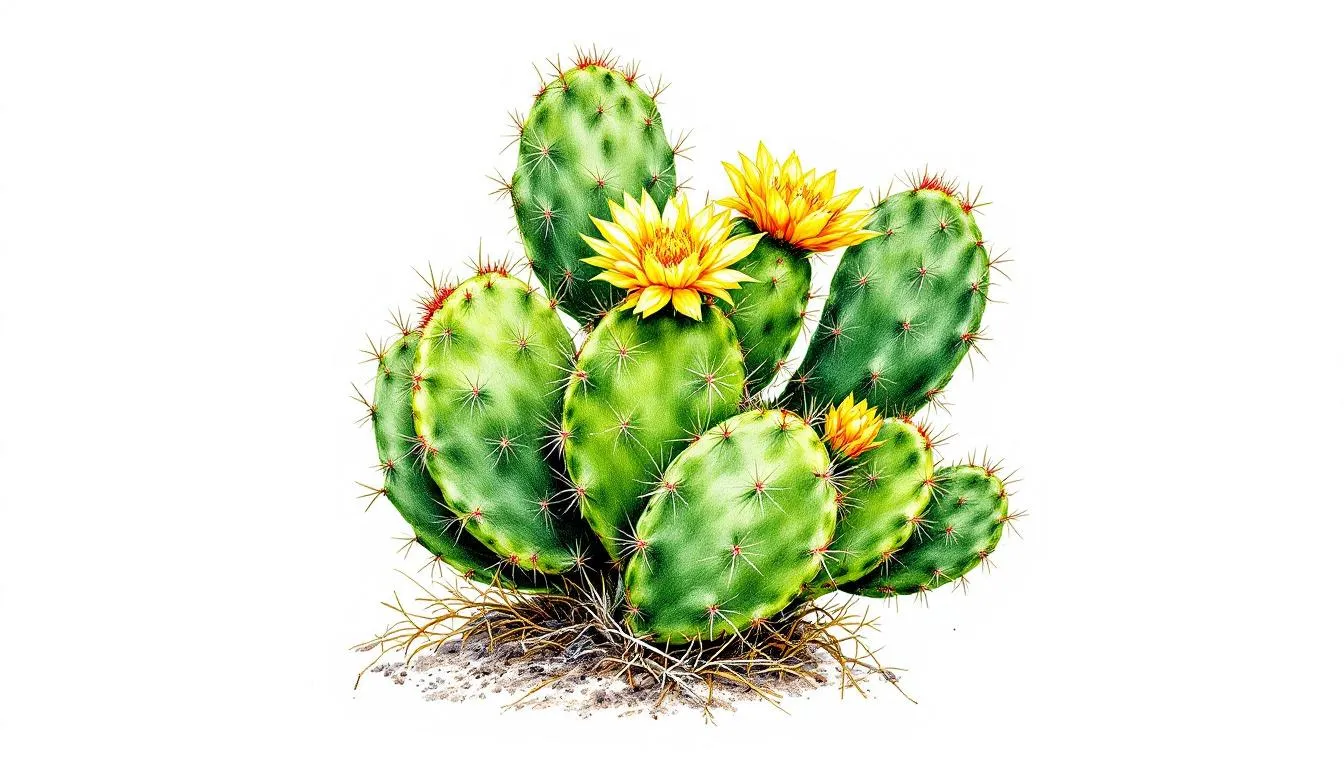 Ein kleiner Opuntia Ficus Indica, ideal für kleine Räume.