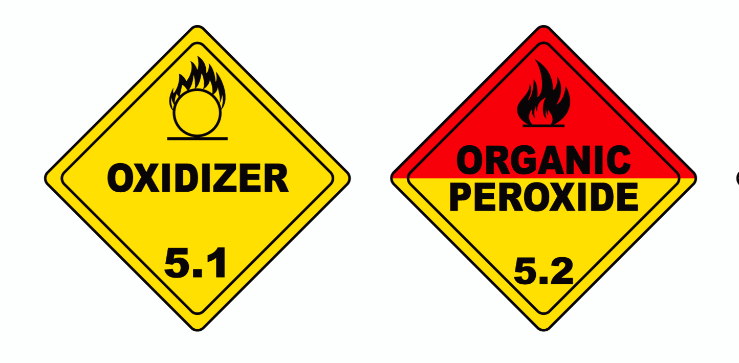 Placards for Class 5 of Hazardous Materials