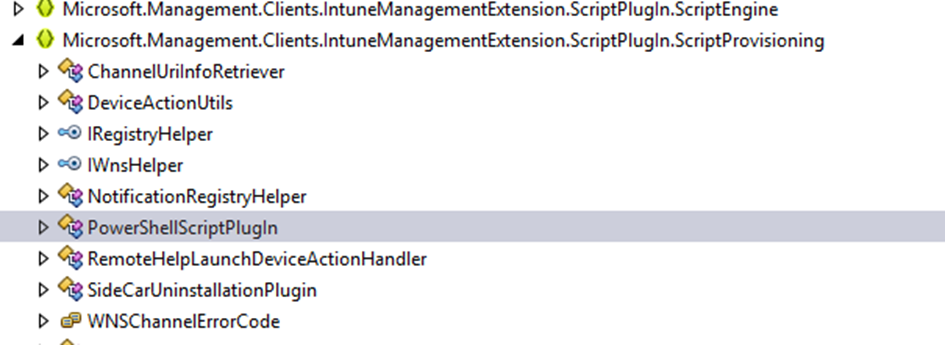 The PowerShellScriptPlug in the Intune Management Extension scriptplugin.dll