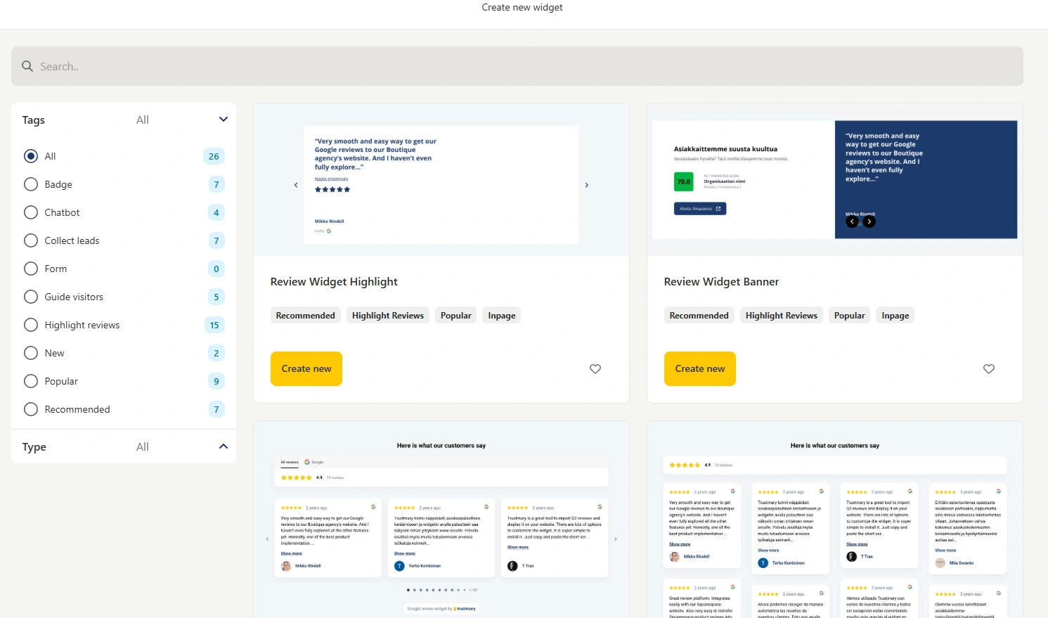 Lead Generation Widgets