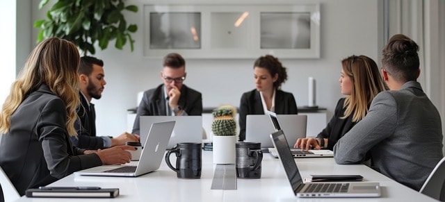 business, office, meeting, people, writing 