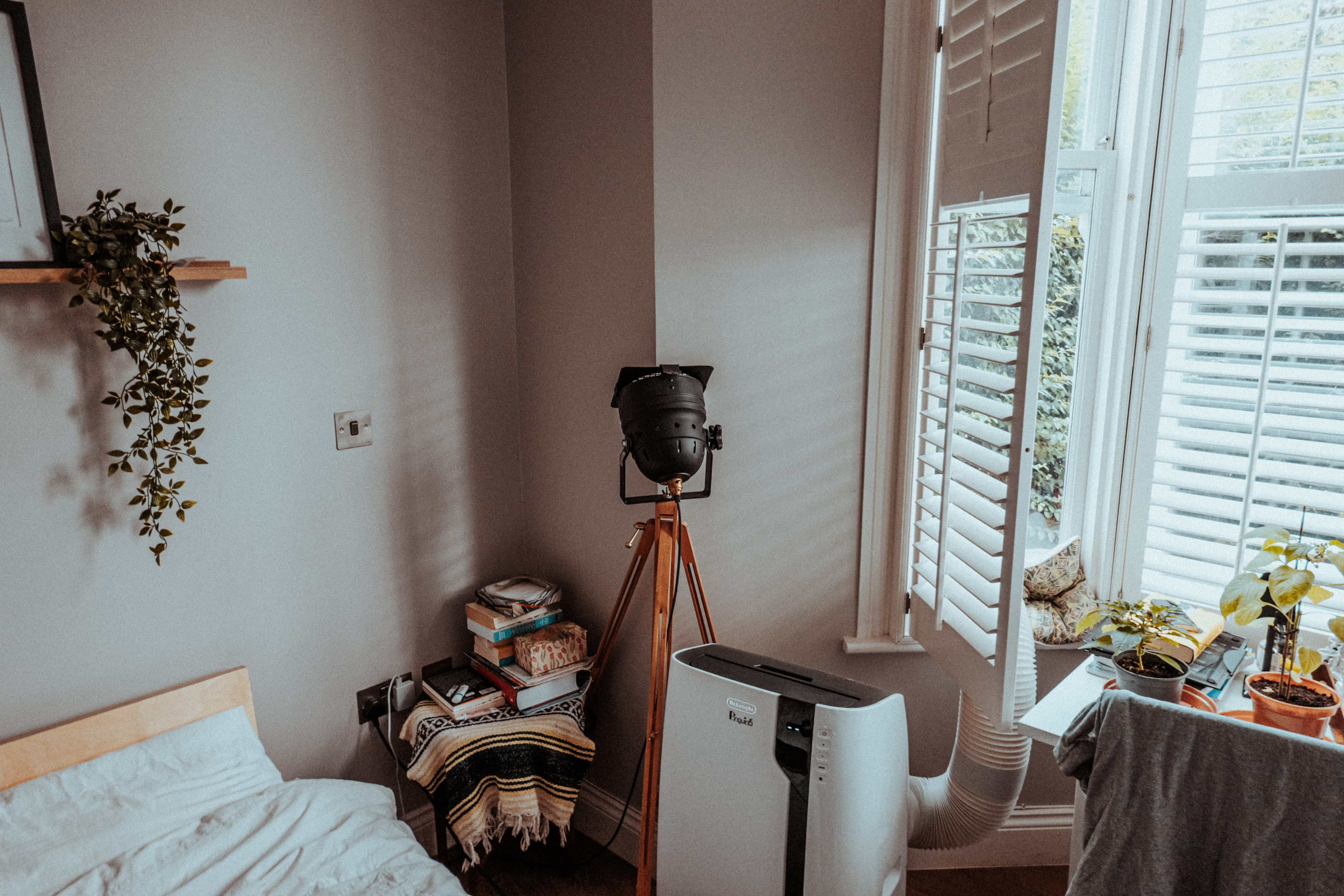 An air purifier cleaning up the air in someone's room with premium air filters.