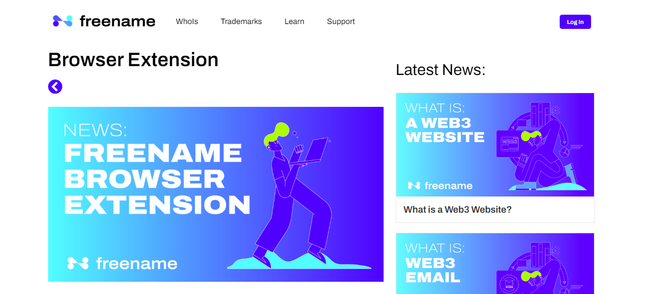 freename Web3 browser extensions 