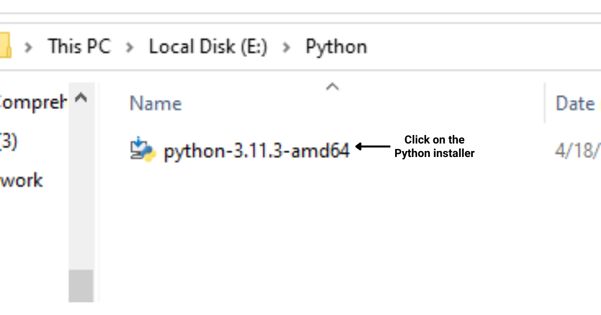 Running the Python installer