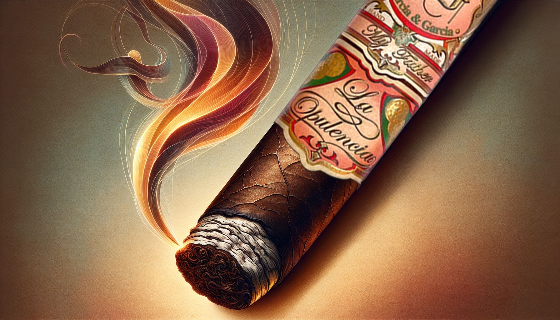 A creative depiction of the My Father La Opulencia Robusto cigar with its rich flavors.