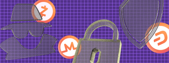An abstract image featuring digital coins alongside shield and lock symbols, symbolizing the concept of privacy protection in financial transactions. This visual representation highlights the importance of privacy coins and the ongoing discussions around financial privacy in the evolving landscape of digital assets.