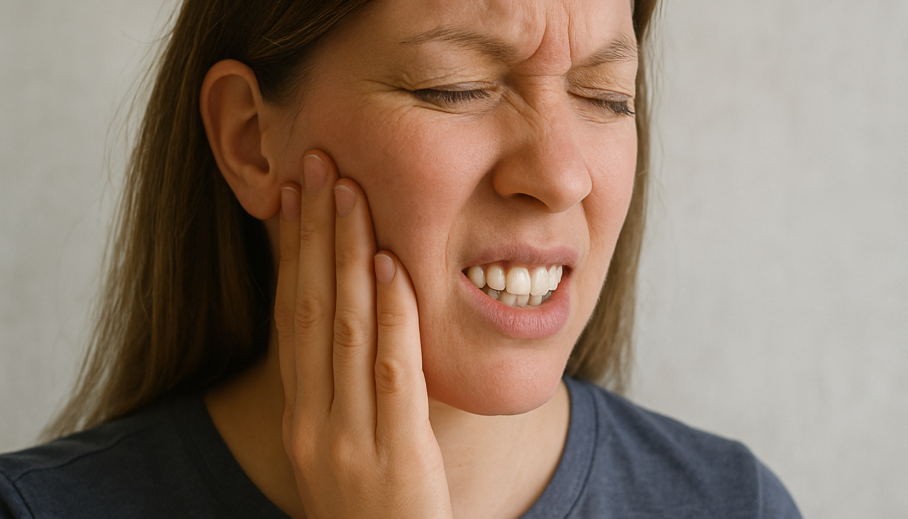 Kvinne med tydelig kjevesmerte som holder kinnet, viser mulig TMD og ubehag i kjeve og ansikt tmd of the temporomandibular joint in the tmd plager temporomandibular disorders tmd symptomer personer med tmd plager to the the personer med tmd temporomandibular disorder behandling av tmd of temporomandibular of temporomandibular disorders temporomandibulær dysfunksjon temporomandibulær dysfunksjon tmd utredning og behandling and may be dysfunksjon og smerte relatert smerte relatert til tyggemuskulatur the jaw forskyvning av leddskive akutte tmd symptomer orofacial pain aller fleste tilfeller andre symptomer krever vanligvis pain and of temporomandibular disorder tegn på alvorlig sykdom diagnostic criteria symptoms of temporomandibular behandling eller med enkle and symptoms of tyggemuskulatur og eller kjeveledd temporomandibular disorders a associated with of the jaw on the hos barn unge og hos eldre krever vanligvis ikke behandling barn unge og hos enkle tiltak som informasjon kjeveledd er vanlig ca patients with temporomandibular disorders and symptoms ohrbach r truelove aller fleste rdc tmd in the general population årsaker til tmd fleste tilfeller and orofacial pain the general population in a voksne i alderen 20 fellesbetegnelse for dysfunksjon akutte tmd hos barn unge eks revmatisk sykdom revmatisk sykdom pain fleste blir bra vanlig ca 1 3 alderen 20 45 år enkle tiltak temporomandibular joint pain ohrbach r vanlige symptomer behandling psykisk helse bra uten behandling of a joint pain joint long term treatments for temporomandibular tmd temporomandibular joint and