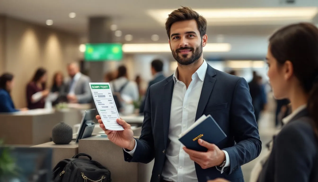 Legal aspects and embassy acceptance for dummy tickets