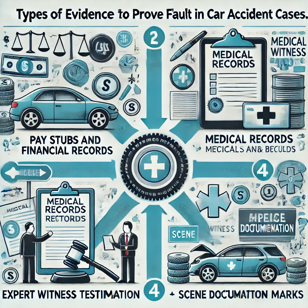 Types of evidence used to prove fault.
