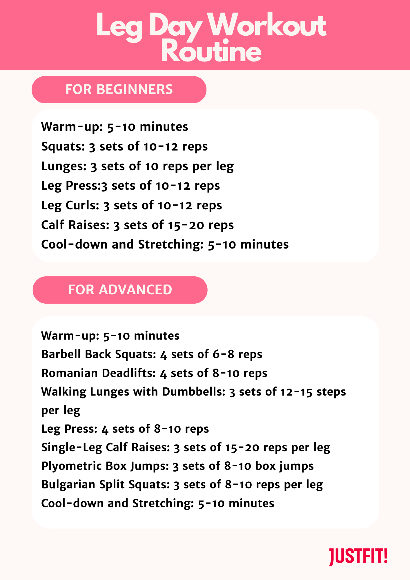 leg day workout routine for beginners