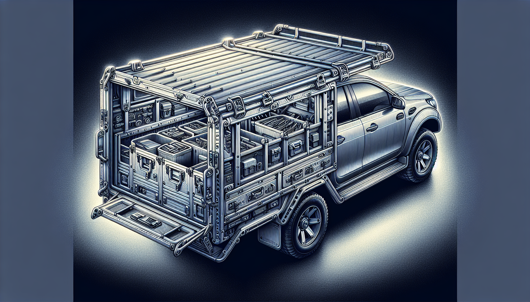 Secure access and locking mechanisms for aluminium ute canopy