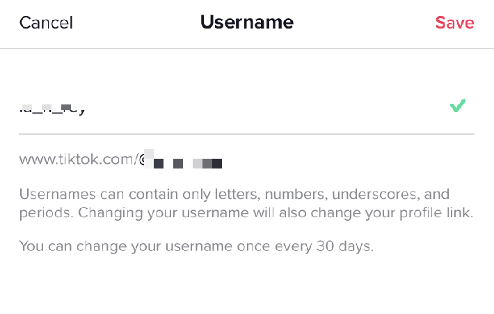 Image showing how to chnafe your username