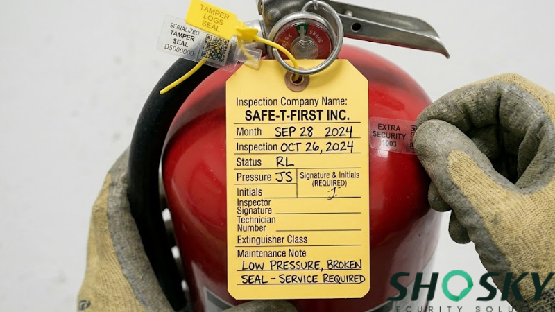 employ securing the tag to the cylinder