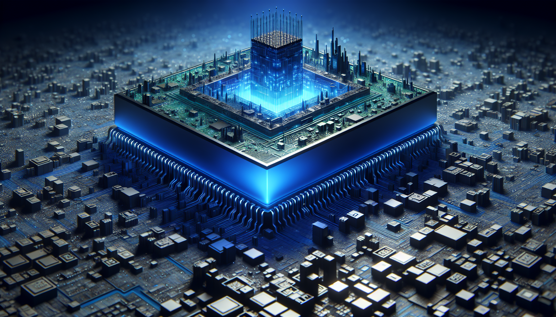 An illustration of microchip technology revolutionizing the semiconductor industry