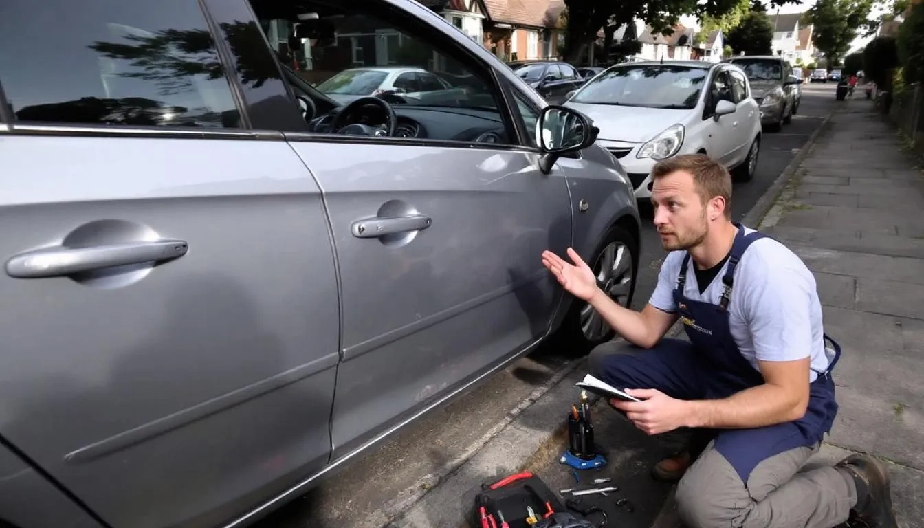 An image illustrating steering control problems in vehicles like the Vauxhall Corsa.