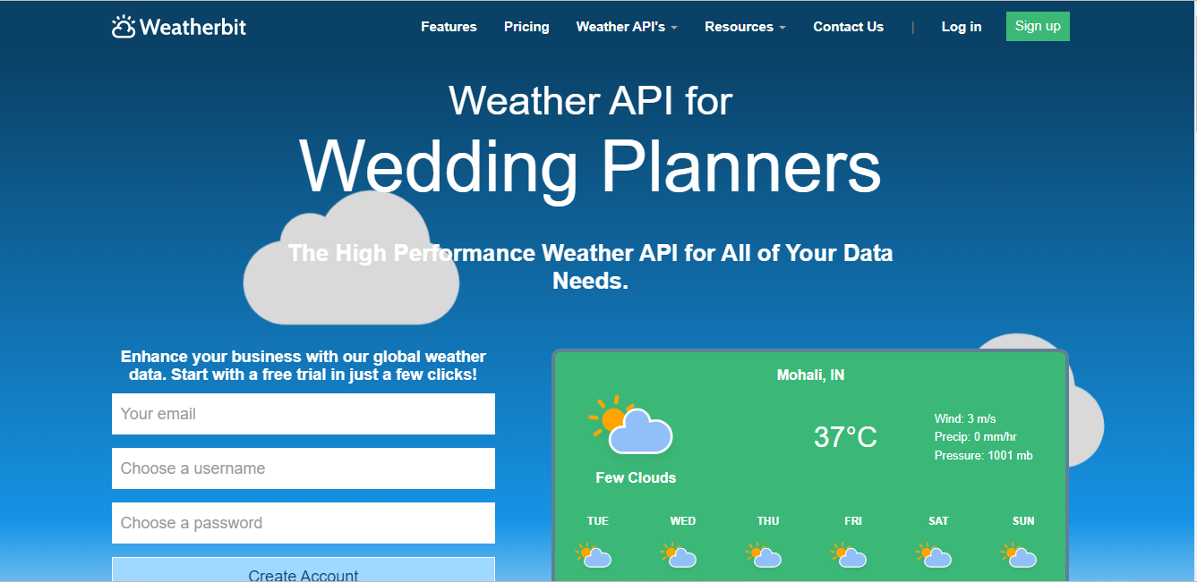 weather data apis