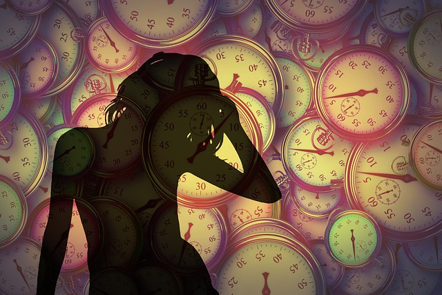 woman, clock, time
