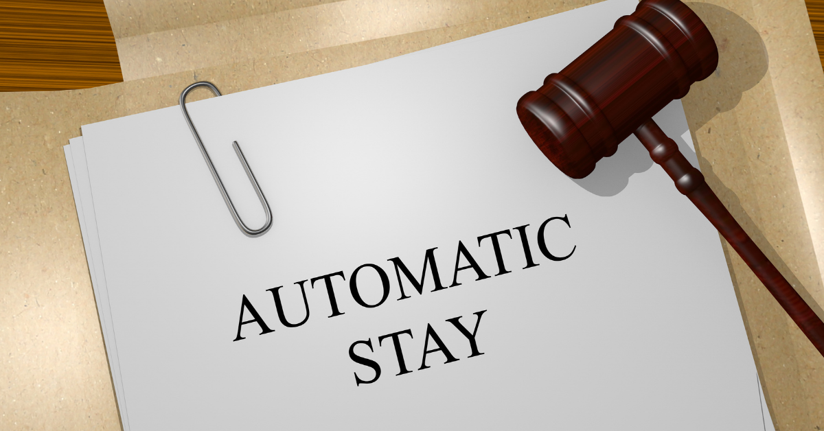 Image illustrating the concept of the automatic stay in Chapter 7 bankruptcy.