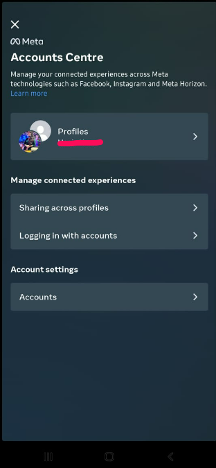 Linking Instagram account to Facebook account 