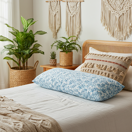 boho chic room - pillow with shredded foam on the cool side