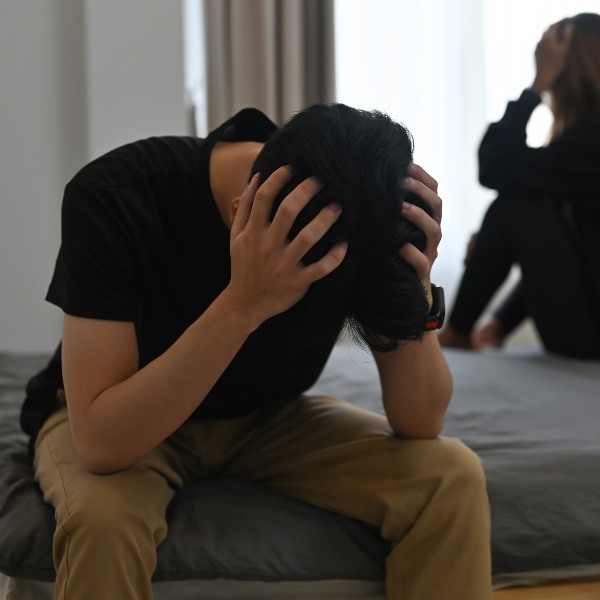 An image of a person going through pain and suffering after a truck accident.