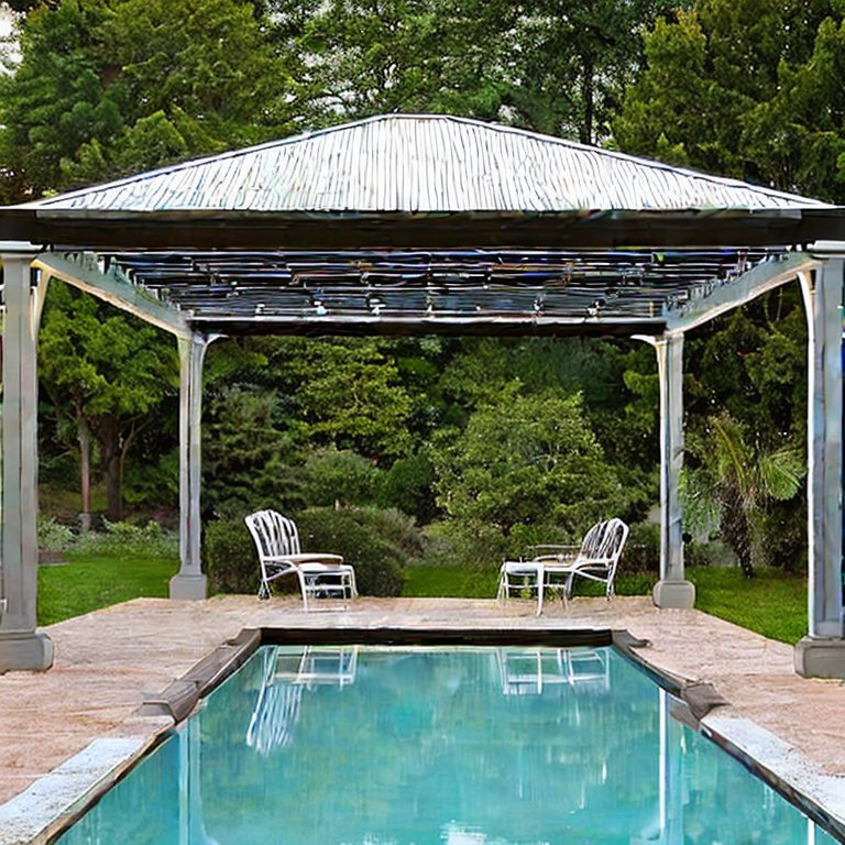 XL Pergola Over A Spa