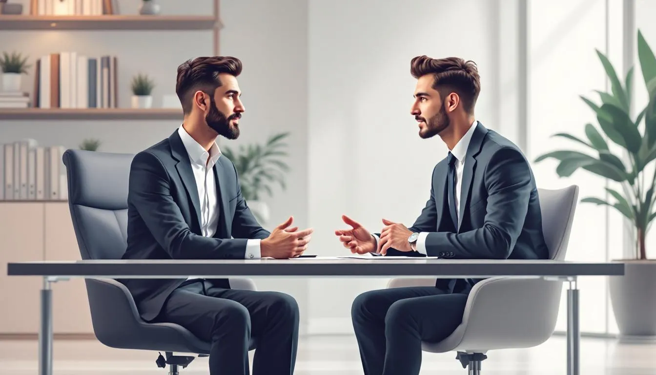 A lawyer discussing workers' compensation laws with a client in Colorado.