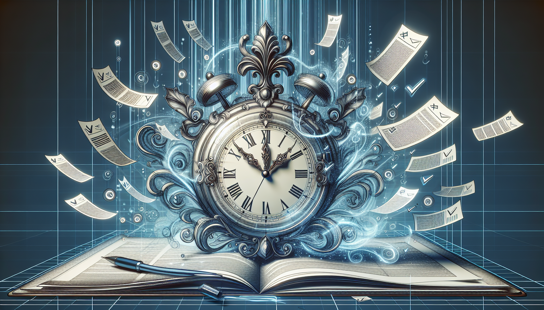 Illustration of a clock symbolizing timely delivery of assignments