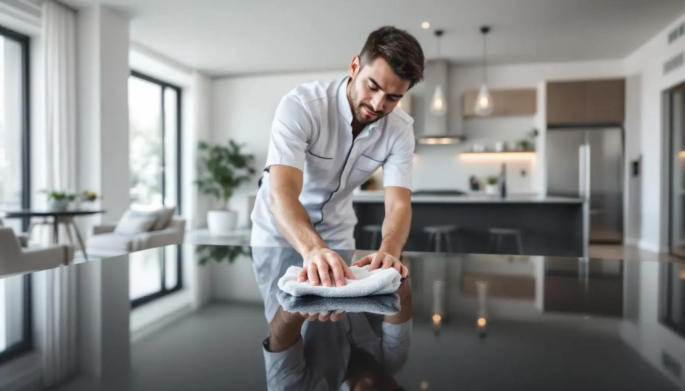 Specialized deep cleaning solutions being applied in a residential property.