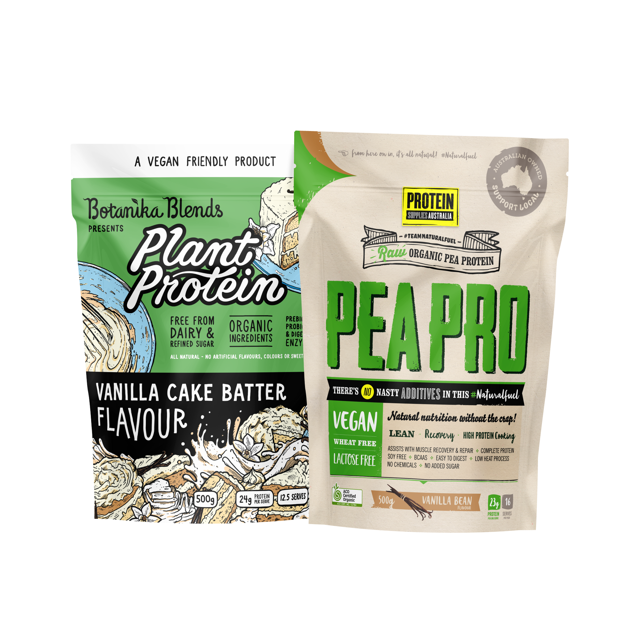 soy protein, rice and pea protein