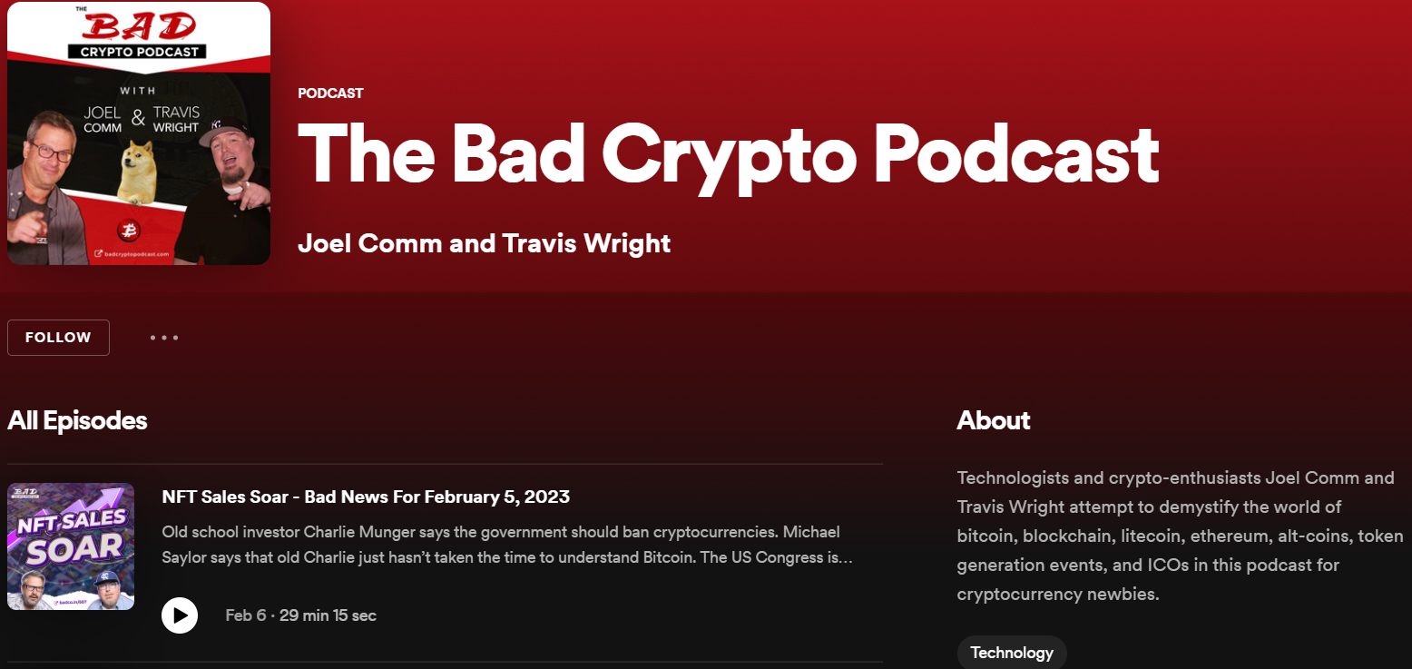 The Bad Crypto Podcast with Joel Comm and Travis Wright