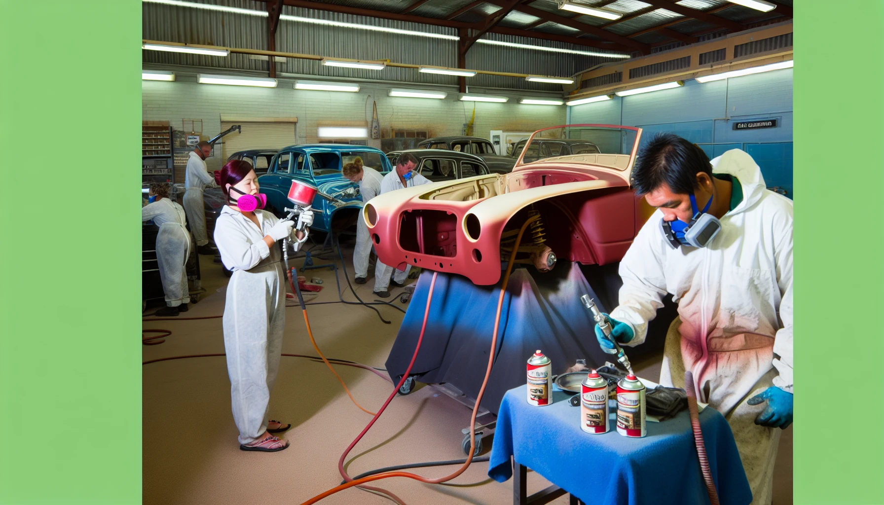 Spray painting services for vehicle restoration in Darwin