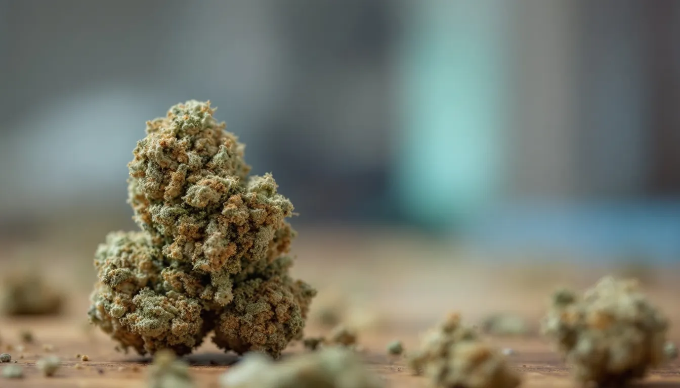 An image showing various cannabis-related products in a retail setting, reflecting Idaho's cannabis laws.