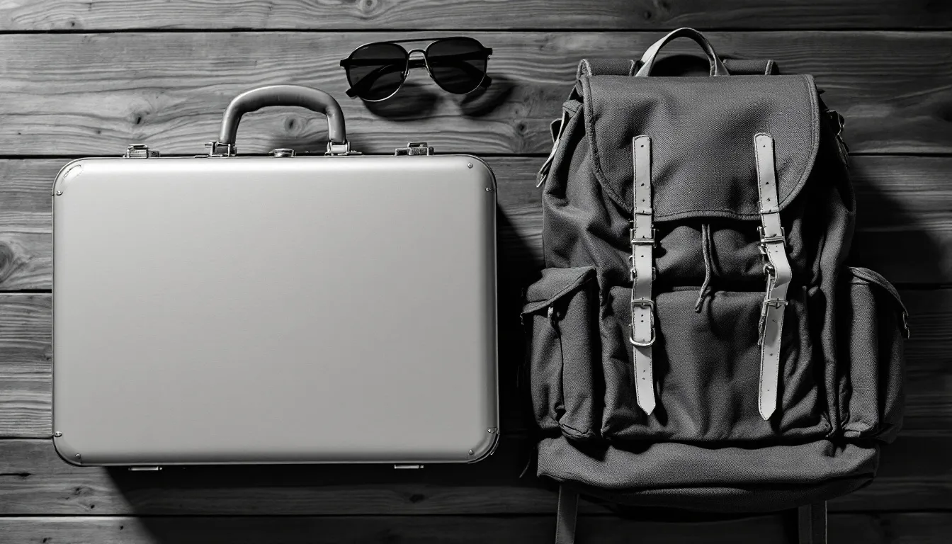 Travel essentials including sleek luggage and versatile backpacks.