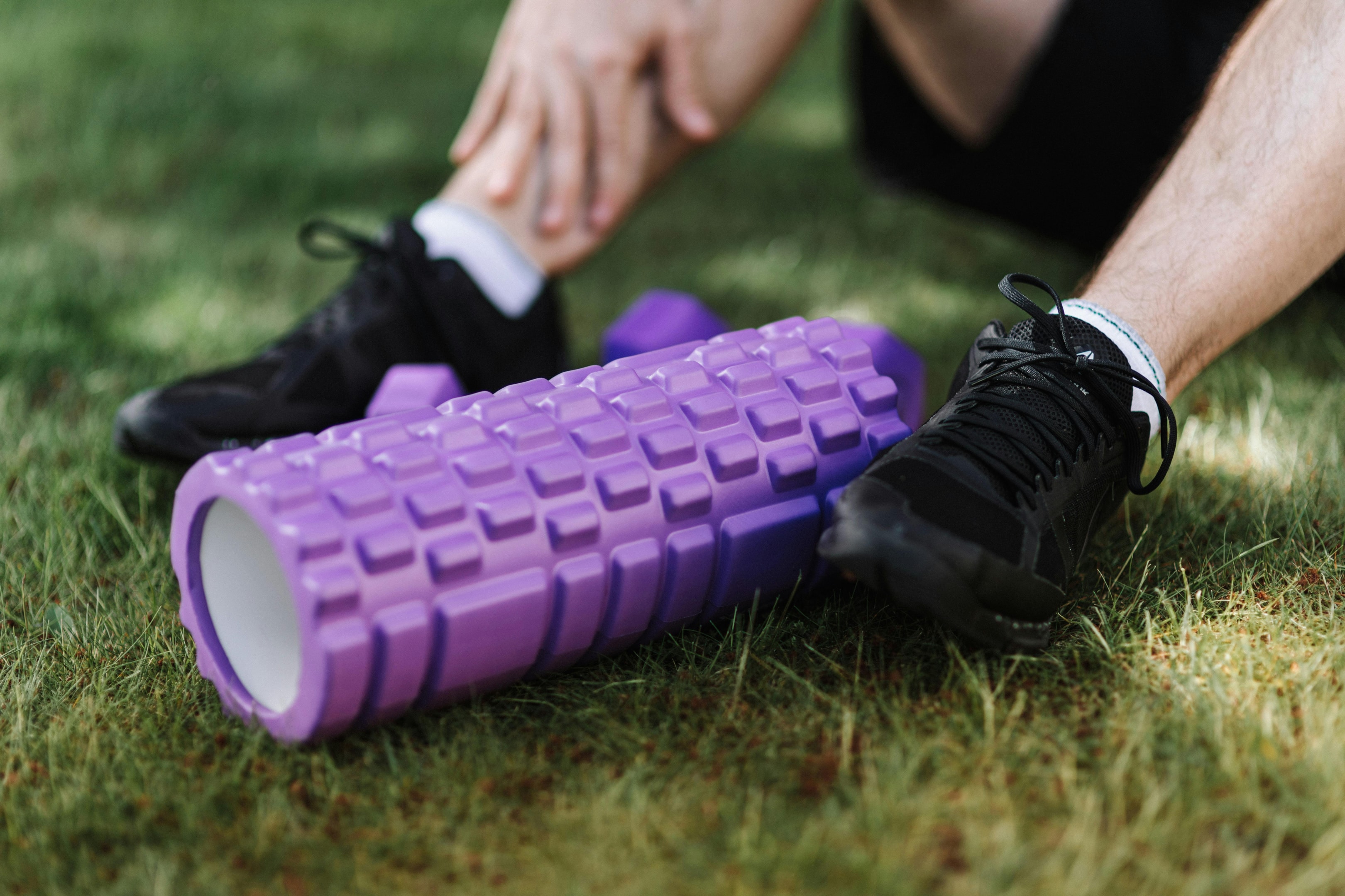 Photo by Photo By: Kaboompics.com: https://www.pexels.com/photo/person-wearing-black-shoes-near-a-roller-on-green-grass-4378850/