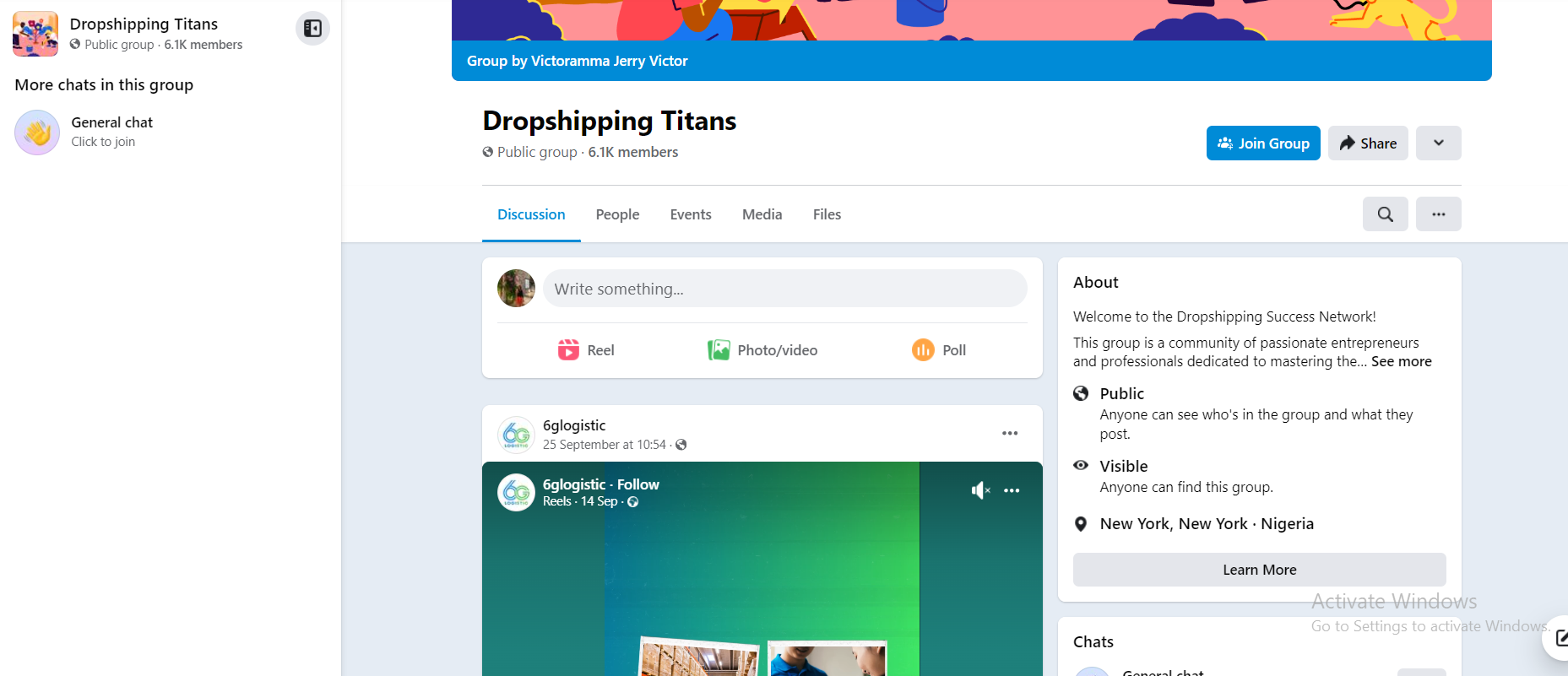 With over 6k members, the Dropshipping Titans group is designed for dropshippers aiming to scale their businesses.