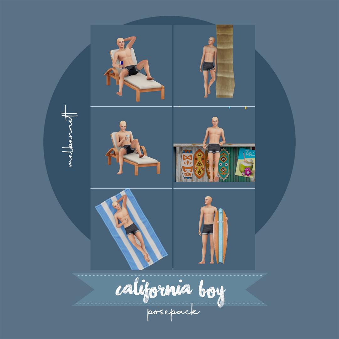 California Boy Pose Pack