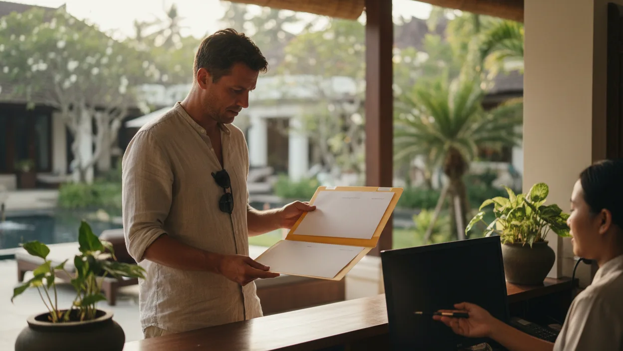 Handling questioned dummy hotel bookings for visa