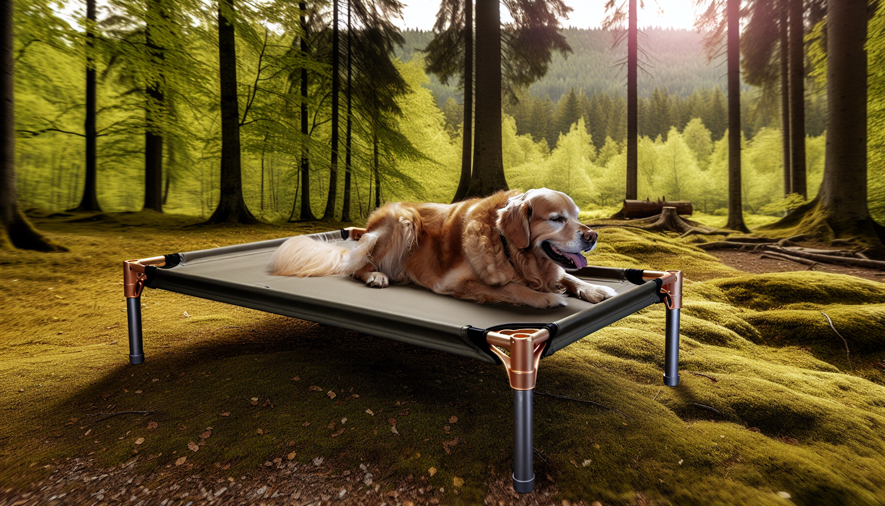Elevated dog bed for camping