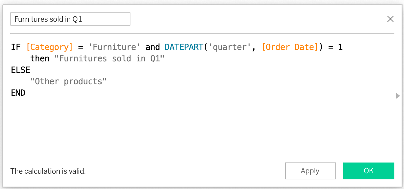 Example of IF statement with multiple criteria