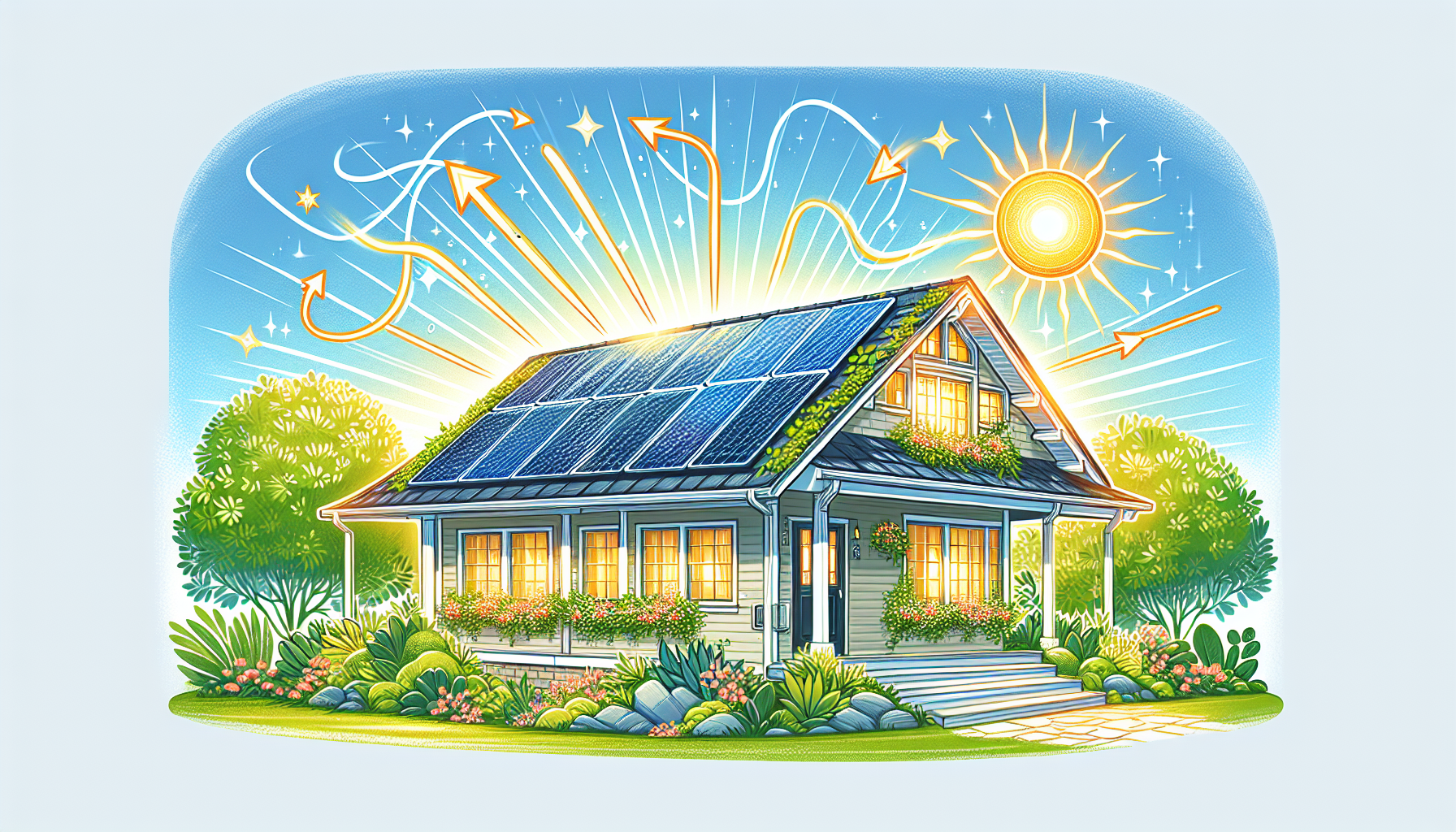 A drawing illustrating the benefits of replacing a roof when installing solar panels.