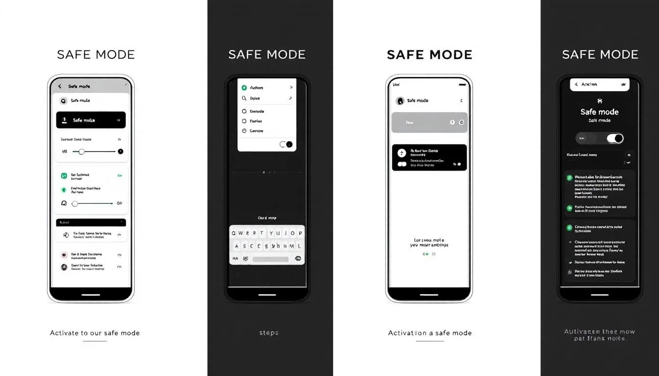 Diff&eacute;rentes variantes du mode sans &eacute;chec &agrave; illustrer.
