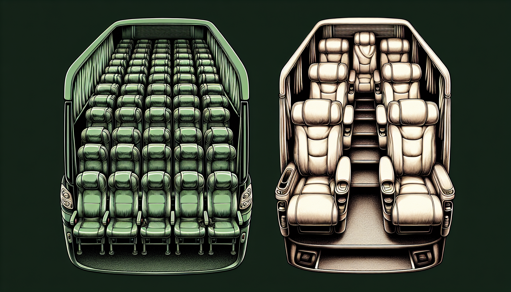 Comparison of seating arrangements